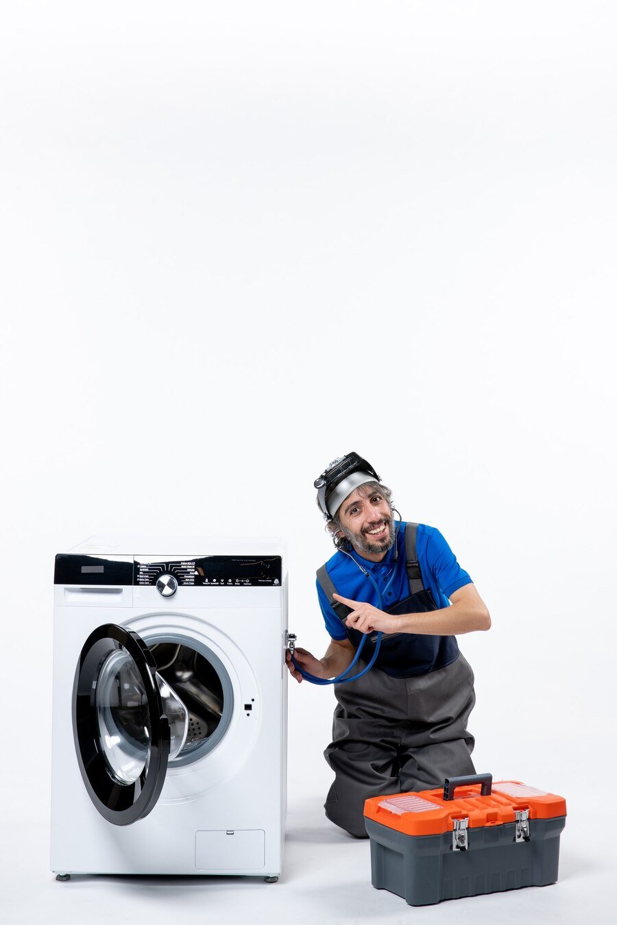 front-view-young-repairman-putting-stethoscope-washing-machine-sitting-near-washer-white-isolated-wall_140725-143626